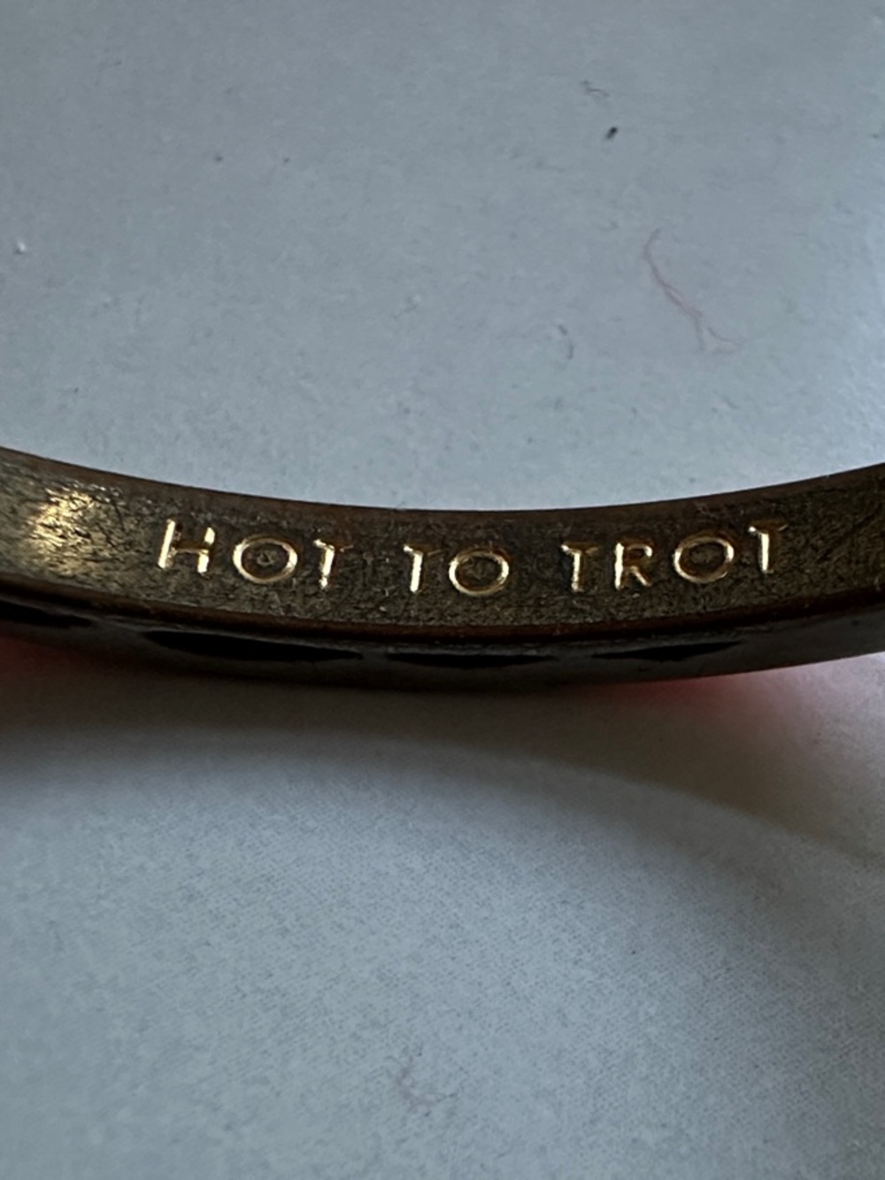 kate spade Coral Pink Enamel Bangle Bracelet- Hot to Trot - Picture 3 of 4